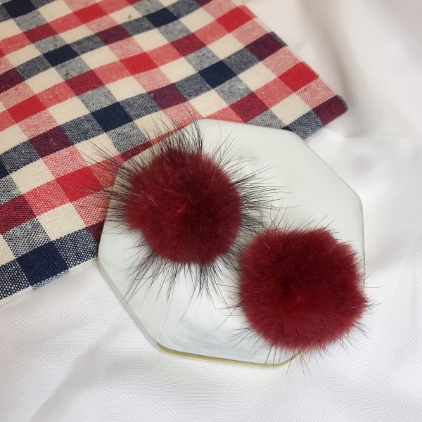 Red Velvet Fluffy Earring - Syeolli Collection